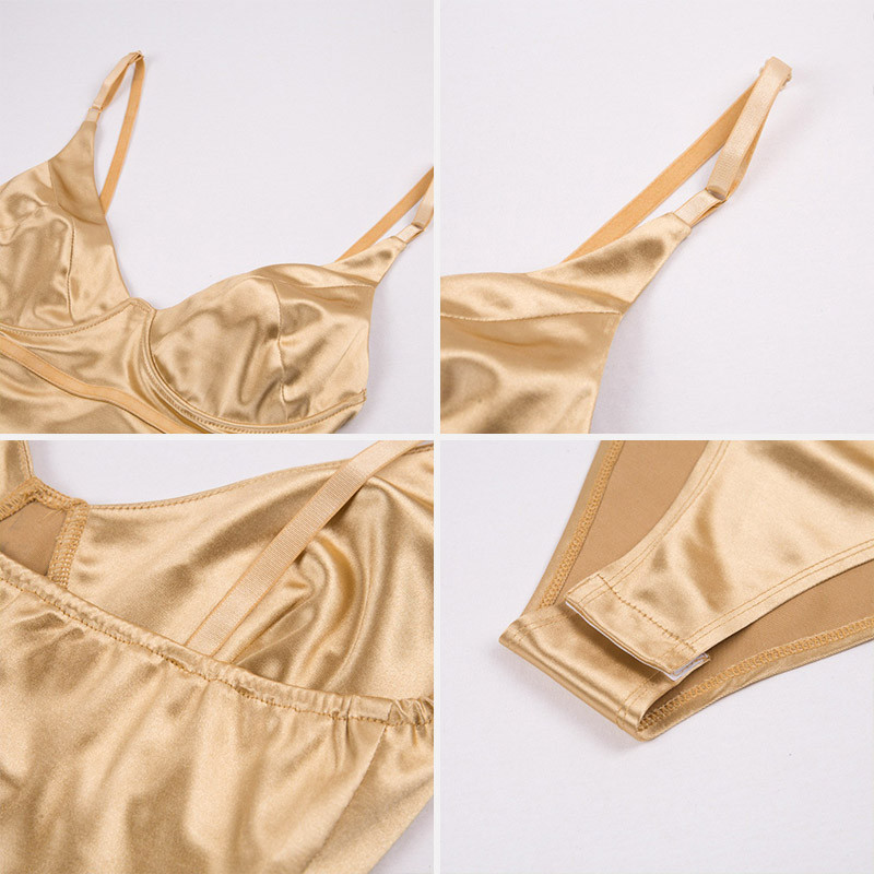 Ljeto 2020. Ženski seksi bodi na naramenice Špageti svileni Jednobojni crni Party Club Bodi Bodi za žene Kratki kombinezon