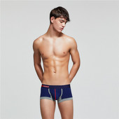 SEOBEAN novo muško donje rublje jednobojne modne bokserice niskog struka U-konveksne bokserice prozračne udobne bokserice