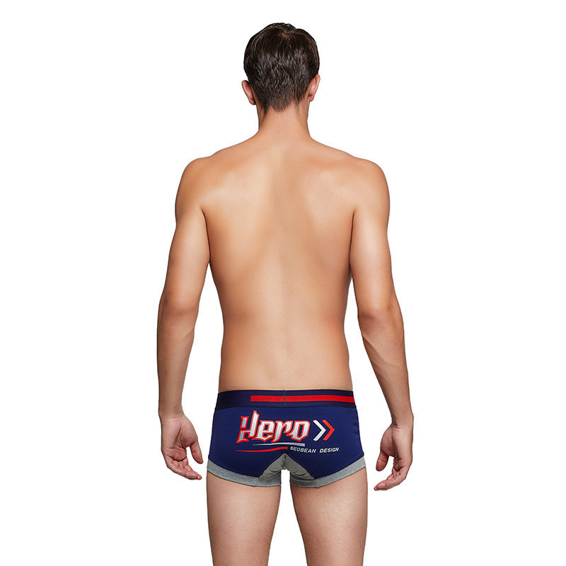 SEOBEAN novo muško donje rublje jednobojne modne bokserice niskog struka U-konveksne bokserice prozračne udobne bokserice