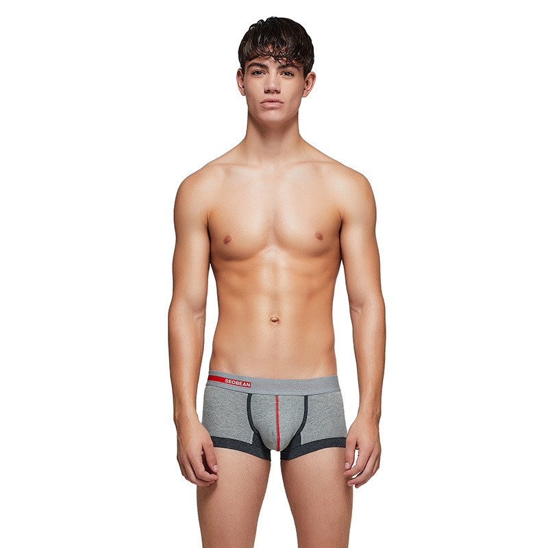 SEOBEAN novo muško donje rublje jednobojne modne bokserice niskog struka U-konveksne bokserice prozračne udobne bokserice