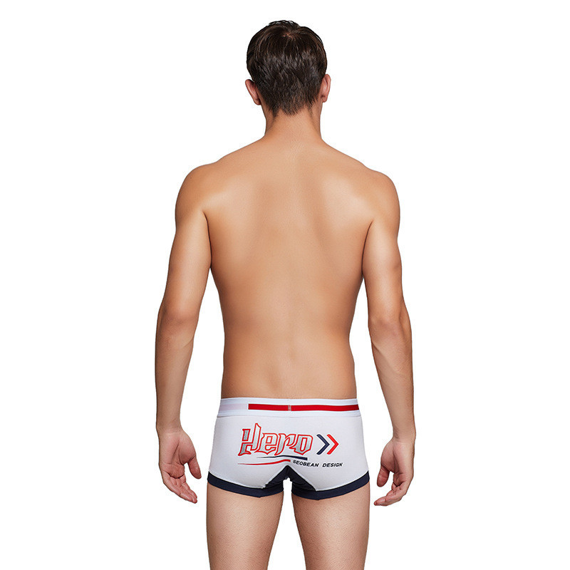 SEOBEAN novo muško donje rublje jednobojne modne bokserice niskog struka U-konveksne bokserice prozračne udobne bokserice