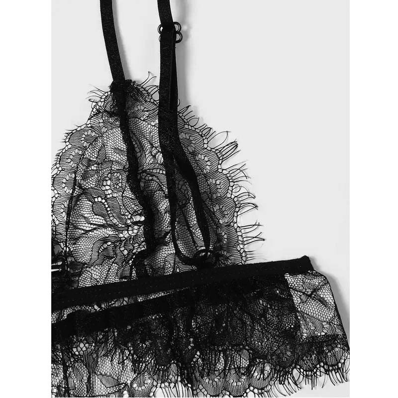 Γυναικείο Σετ σουτιέν LOPNT Σέξι δαντελένιο εσώρουχο για γυναικεία μαύρα διαφανή εσώρουχα κοστούμι Νέο κομμένο με στάμπα μπικίνι με προοπτική σουτιέν