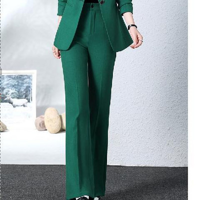 Πράσινο σετ δύο κομματιών μόδας για γυναικεία παντελόνια πολυτελείας Γυναικεία ασορτί σετ Trend 2 τεμαχίων 2022 Κομψό παντελόνι blazer