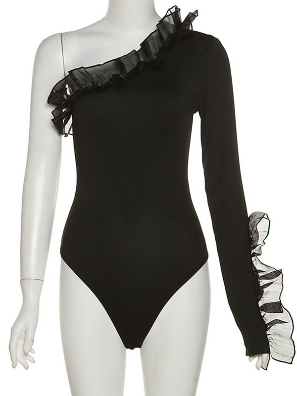 2022 m. rudens žiemos moterų seksualus bodycon kostiumas, vientisas ilgomis rankovėmis moterims