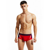 SEOBEAN Lenjerie de corp pentru bărbați, de culoare solidă, boxer, la modă, talie joasă, u-convexă, respirabilă, confortabilă, boxer