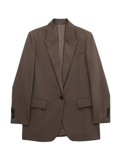 Costum cu pantaloni de damă Blazer albastru Costume cu pantaloni de primăvară Ținute formale pentru femei Office Lady Sets de pantaloni Jachetă de primăvară cu un singur nasture