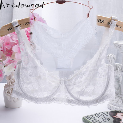 sutiene sexy din dantelă ultra-subțire seturi de sutien pentru femei lenjerie de corp lenjerie intimă din dantelă seturi de sutien pentru fete tinere nobile
