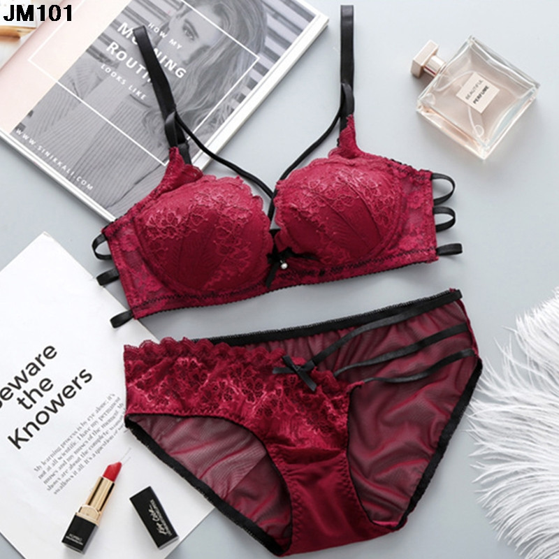 Europski i američki čipkasti seksi grudnjak s prekrasnim leđima, ljetni tanki grudnjak, mekano i udobno donje rublje, ženski vinsko crveni skupljeni grudnjaci