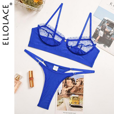 Σετ εσώρουχα δαντέλα βολάν Σέξι γυναικεία εσώρουχα Διαφανή σουτιέν Σετ πάρτι δαντέλα Μαύρα εσώρουχα Σετ σουτιέν Σετ εσωρούχων