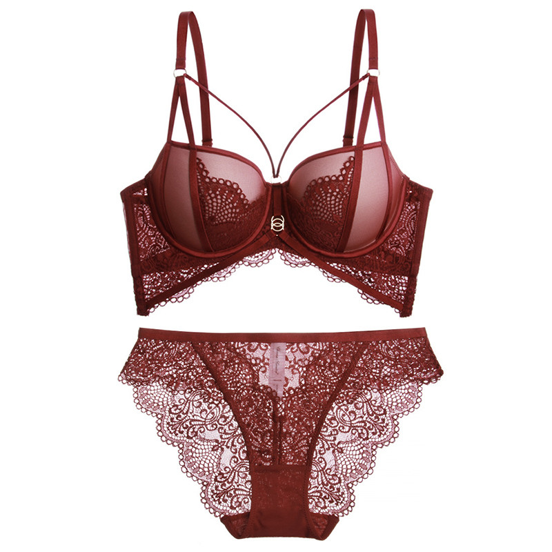 Tanak ispod debele kalupa Komplet izdubljenih čipkanih grudnjaka i gaćica Donje rublje Žensko prekrasno seksi donje rublje 2022 Novo