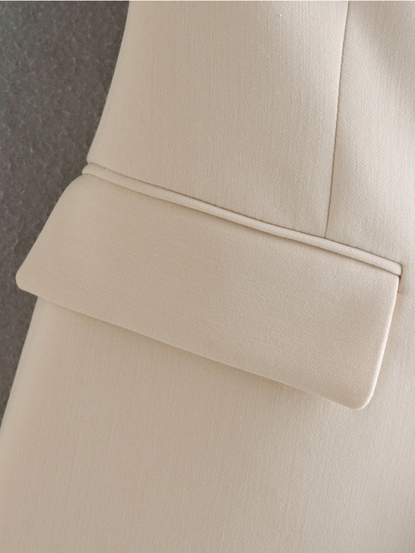 TFMLN 2 tk. Naiste soliidsed bleiserikomplektid 2022. aasta ilusad õlarihmadeta üherealised topid + sirged lõhikuga püksid lihtsad lukuga püksid