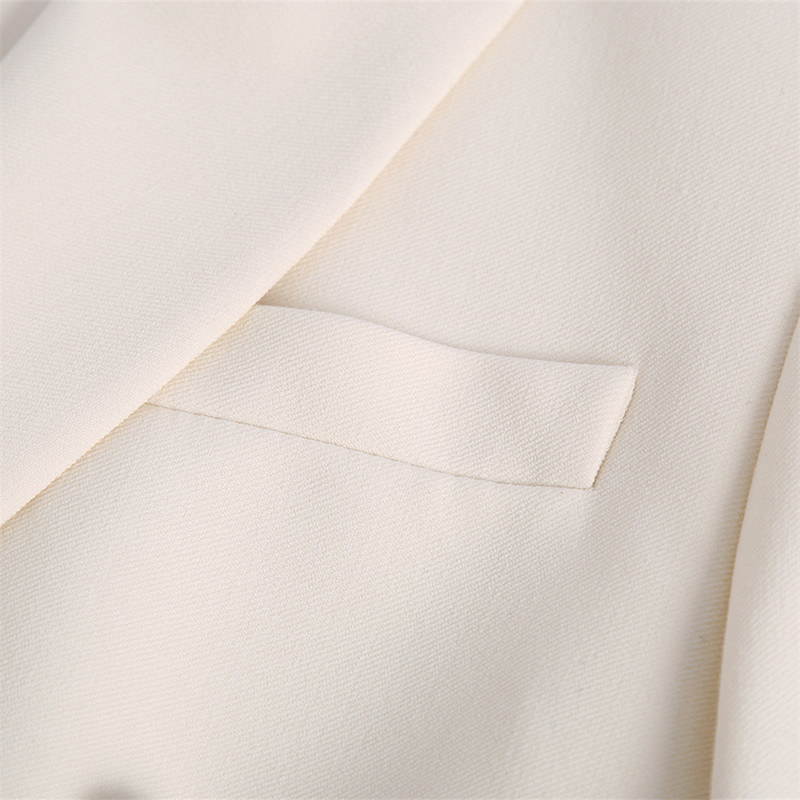 KEYANKETIAN Fasion naiste ülikond, sobiv kaherealine bleiser siidist satiinist naiste kontori pikad püksid, tööriietus, tugev jope ja püksid