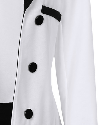2022 Γυναικείο γιακά με διπλό μακρυμάνικο παλτό και απλό παντελόνι σετ δύο κομματιών Κομψό κοστούμι Γυναικεία ρούχα