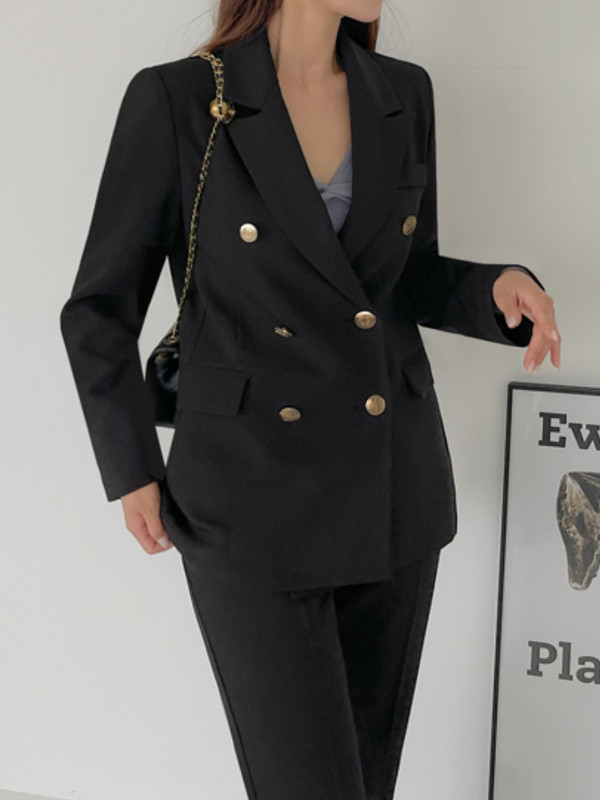 Casual Γυναικεία Σετ Blazer Δύο Τεμάχια Κομψά χαλαρά επίσημα σακάκια Μολύβι Παντελόνια Φθινοπωρινά επαγγελματικά Vintage Παντελόνια Κοστούμια