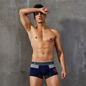 SEOBEAN Νέα ανδρικά εσώρουχα που ταιριάζουν σε χρώμα Boxer Fashion Χαμηλή μέση U-κυρτή σέξι άνετα μπόξερ