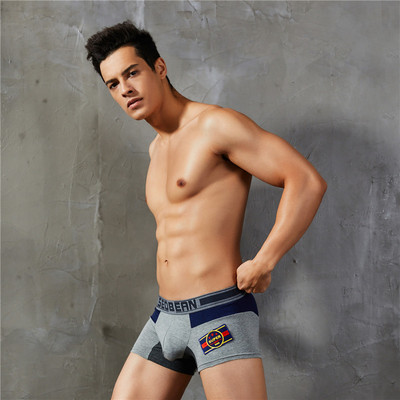 SEOBEAN Νέα ανδρικά εσώρουχα που ταιριάζουν σε χρώμα Boxer Fashion Χαμηλή μέση U-κυρτή σέξι άνετα μπόξερ