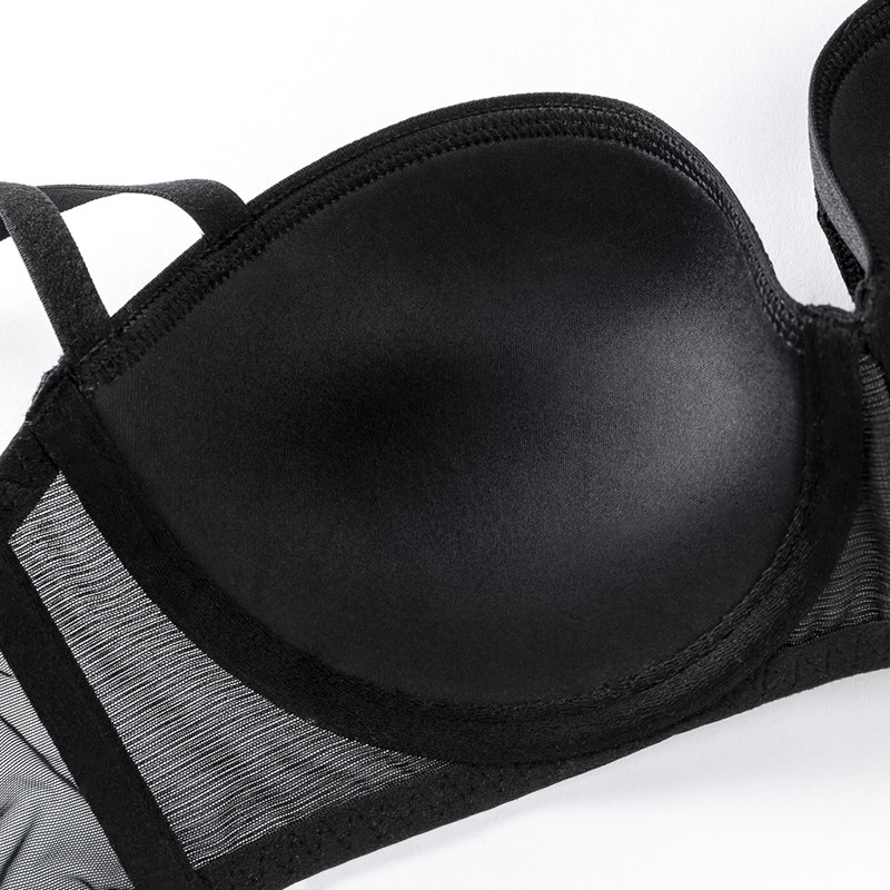 Seksi grudnjak i komplet gaćica Push Up Podstavljena košarica Pola košarice sa žicama u 3 boje Seksi donje rublje za žene