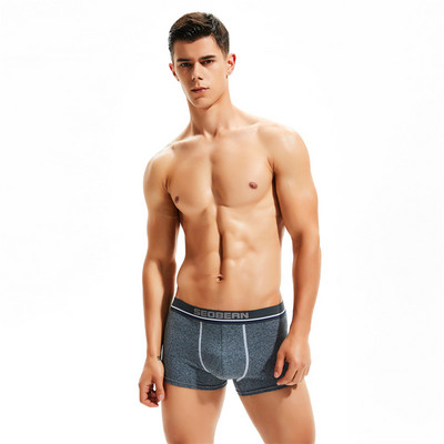 SEOBEAN Νέα Ανδρικά Εσώρουχα Μονόχρωμη Μόδα Σέξι Χαμηλής Μέσης U-κυρτή Boxer Ανδρικά αναπνεύσιμα οπίσθια Μπόξερ χωρίς ραφές