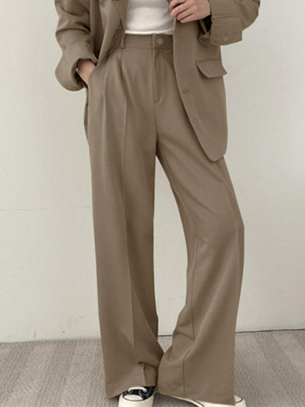 Roosa ülikonnamantel Naiste uus kevadine ja sügisene korea väike ülikonnakomplekt bleiserikomplektid bleiseriülikond Naiste ülikond püksid bleiser Femenino