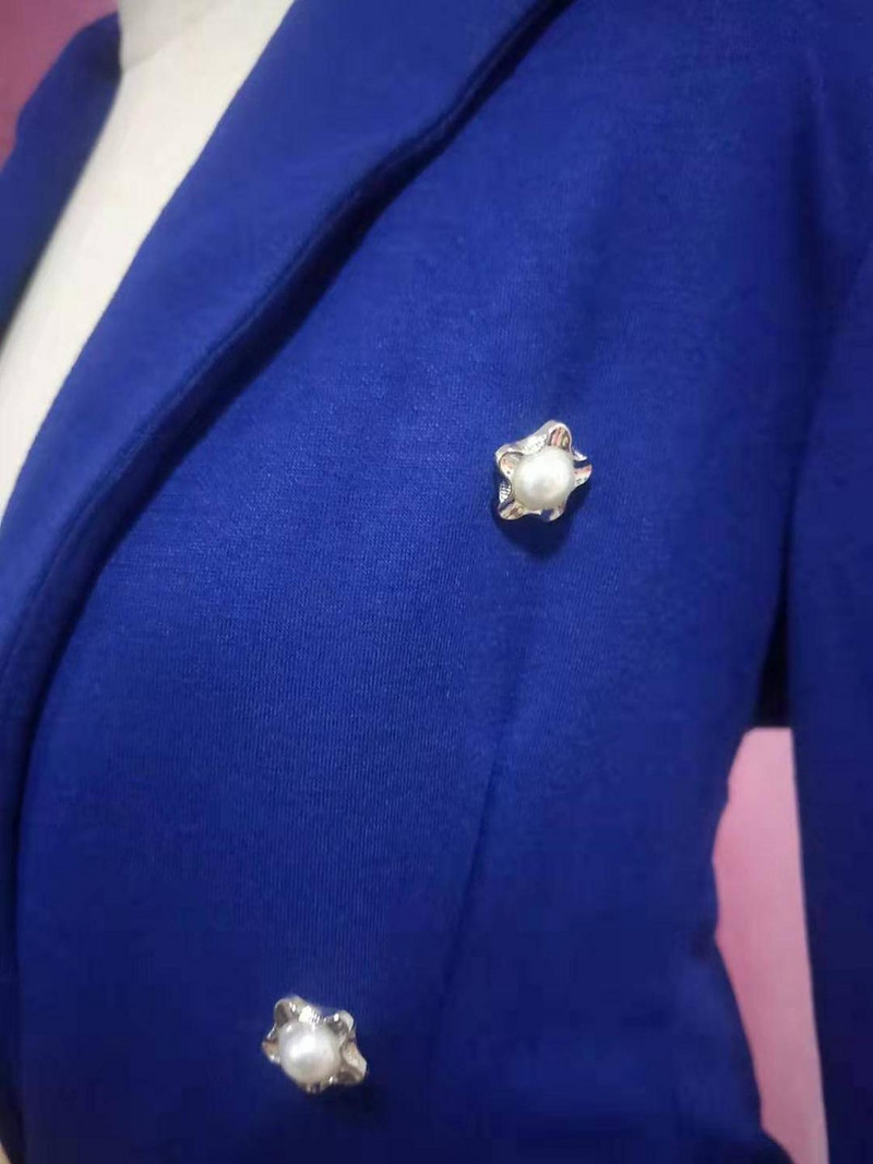 Φθινοπωρινή χειμερινή αθλητική φόρμα με οδοντωτή ολόσωμη φόρμα παντελόνι blazer κοστούμι δύο τεμαχίων casual γραφείο Γυναικεία στολή μονόχρωμη γυναικεία φόρμα 1230