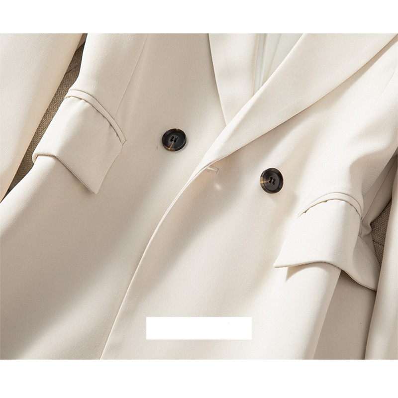 Set de 2 bucăți, pantaloni blazer pentru femei profesionale de birou, de înaltă calitate, la modă de toamnă, jachetă lungă pentru femei peste costum de afaceri, pantaloni casual