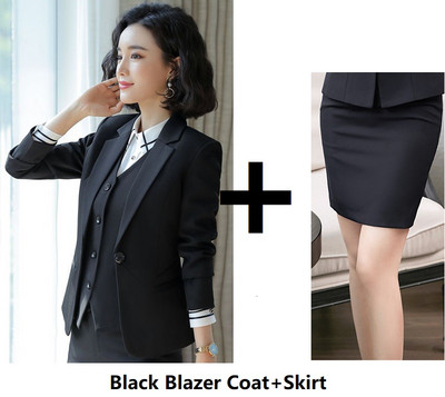 Ametlik vormiriietus Pükskostüümid naistele Ärirõivad Ülikonnad Sügis-talv Professionaalsed naiste kontoribleiserid, hallid