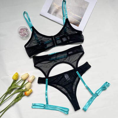 Mulherelfo Lenjerie Dantela Ținute Sexy Pentru Femeie Contrast Culoare Senzuală Lenjerie fără sudură Jartiere Erotic Scurt Truse de îngrijire a pielii