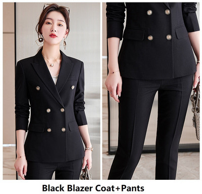 Visokokvalitetna tkanina Formalna profesionalna ženska poslovna radna odjeća Odijela OL stilovi Sakoi za intervjue za karijeru Komplet hlača Odijela s hlačama