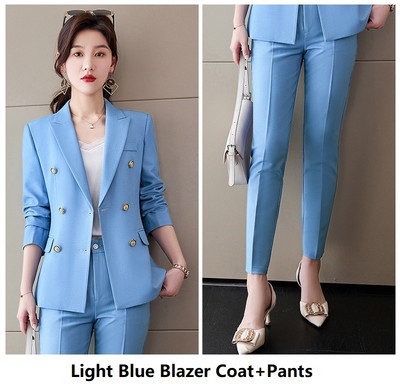 Visokokvalitetna tkanina Formalna profesionalna ženska poslovna radna odjeća Odijela OL stilovi Sakoi za intervjue za karijeru Komplet hlača Odijela s hlačama