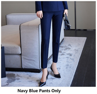 Visokokvalitetna tkanina Formalna profesionalna ženska poslovna radna odjeća Odijela OL stilovi Sakoi za intervjue za karijeru Komplet hlača Odijela s hlačama