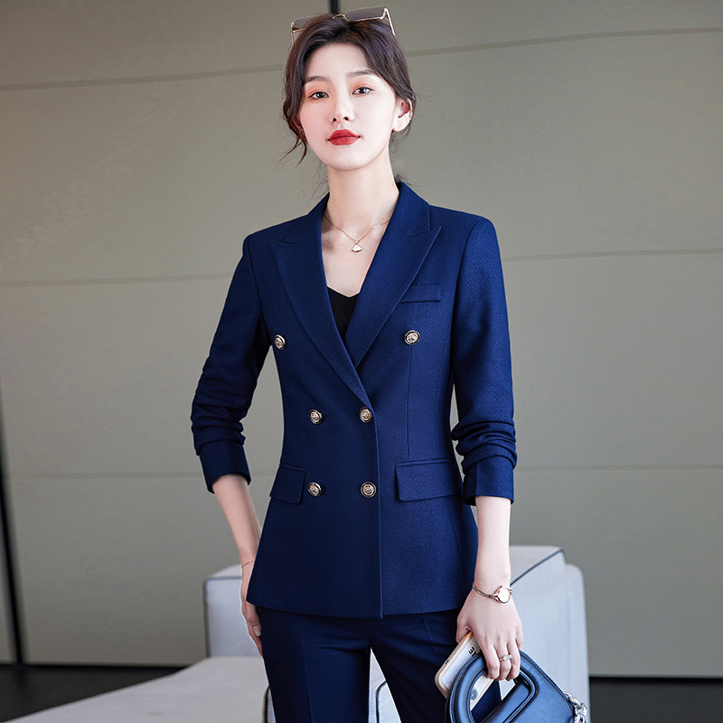 Visokokvalitetna tkanina Formalna profesionalna ženska poslovna radna odjeća Odijela OL stilovi Sakoi za intervjue za karijeru Komplet hlača Odijela s hlačama
