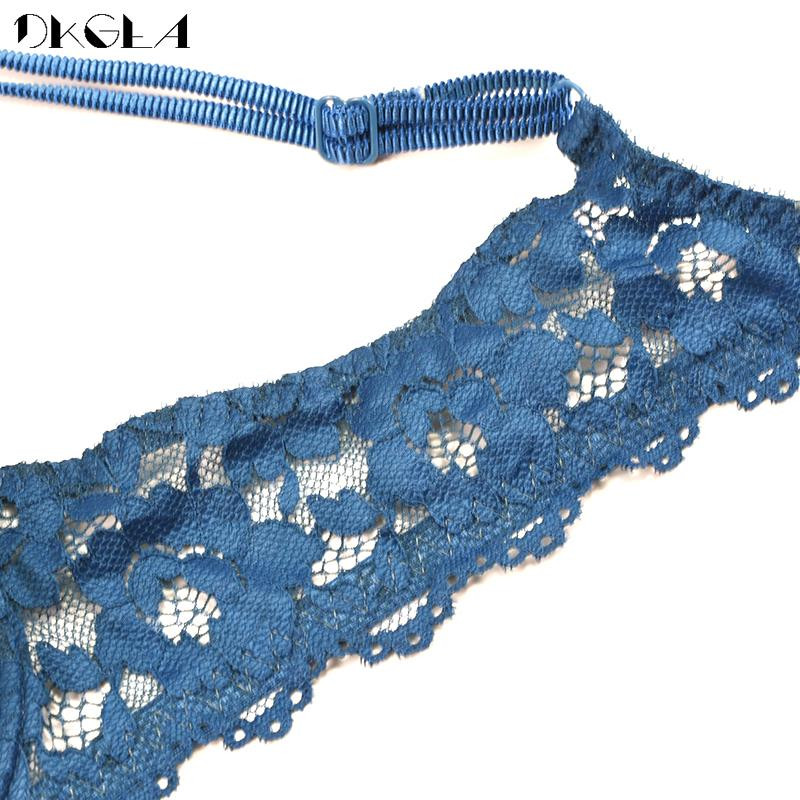 Fashion Push Up Σετ σουτιέν Νέο Κέντημα Μπλε 1 σουτιέν + 2 εσώρουχα Γυναικεία εσώρουχα δαντέλα Χοντρά εσώρουχα Σετ Σέξι Brassiere ABC Cup