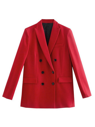 Wixra naiste vabaaja bleiser, kaherealine High Street pikkade varrukatega 2021 uus sügiskevadine vintage mantel