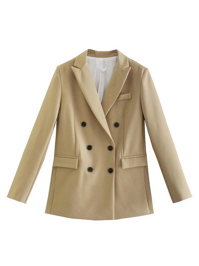 Wixra naiste vabaaja bleiser, kaherealine High Street pikkade varrukatega 2021 uus sügiskevadine vintage mantel