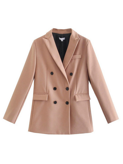 Wixra naiste vabaaja bleiser, kaherealine High Street pikkade varrukatega 2021 uus sügiskevadine vintage mantel