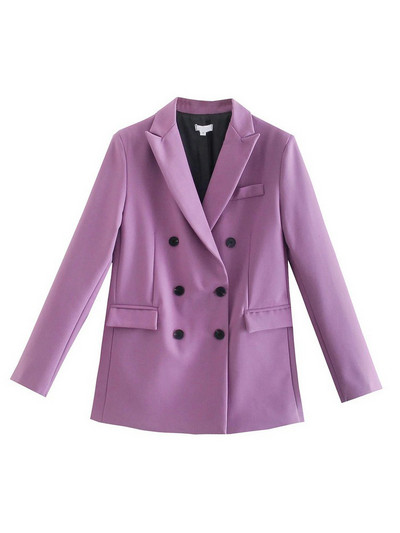 Wixra naiste vabaaja bleiser, kaherealine High Street pikkade varrukatega 2021 uus sügiskevadine vintage mantel