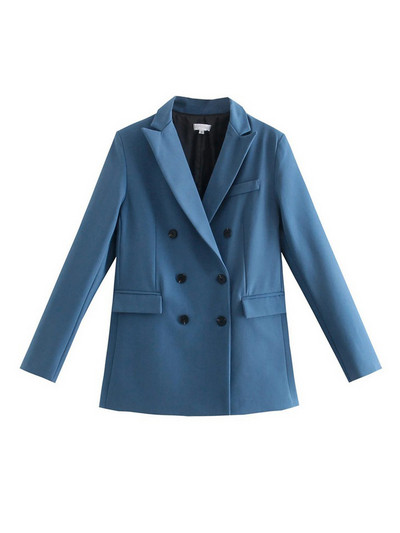 Wixra naiste vabaaja bleiser, kaherealine High Street pikkade varrukatega 2021 uus sügiskevadine vintage mantel