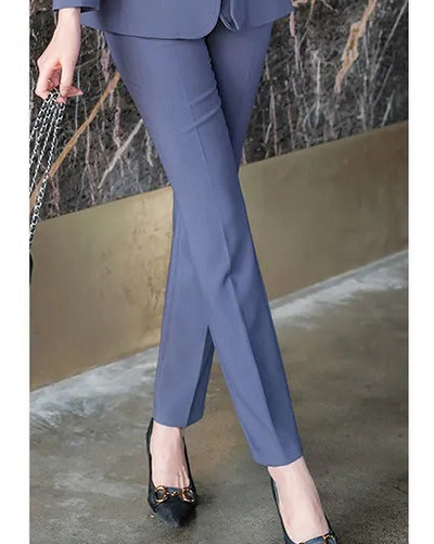 Lilla pika ülikonna jope ja püksid 2-osaline vööga naiste kevad- ja sügisene 2022 uus vöökomplekt, ülimoodne temperament ülikond