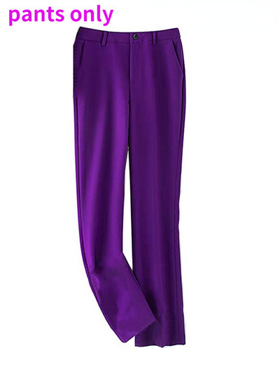 Lilla pika ülikonna jope ja püksid 2-osaline vööga naiste kevad- ja sügisene 2022 uus vöökomplekt, ülimoodne temperament ülikond