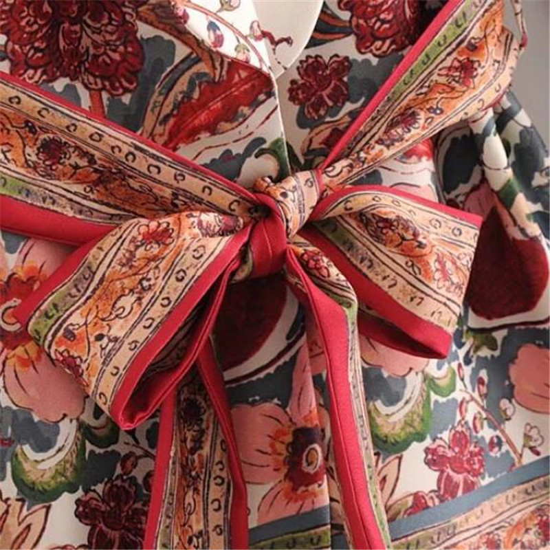 Floral γυναικείο σακάκι με φαρδιά ζώνη κοστούμι παντελόνι Γυναικείο παλτό γραφείου γυναικείο blazer Πανωφόρι Γυναικείο παλτό