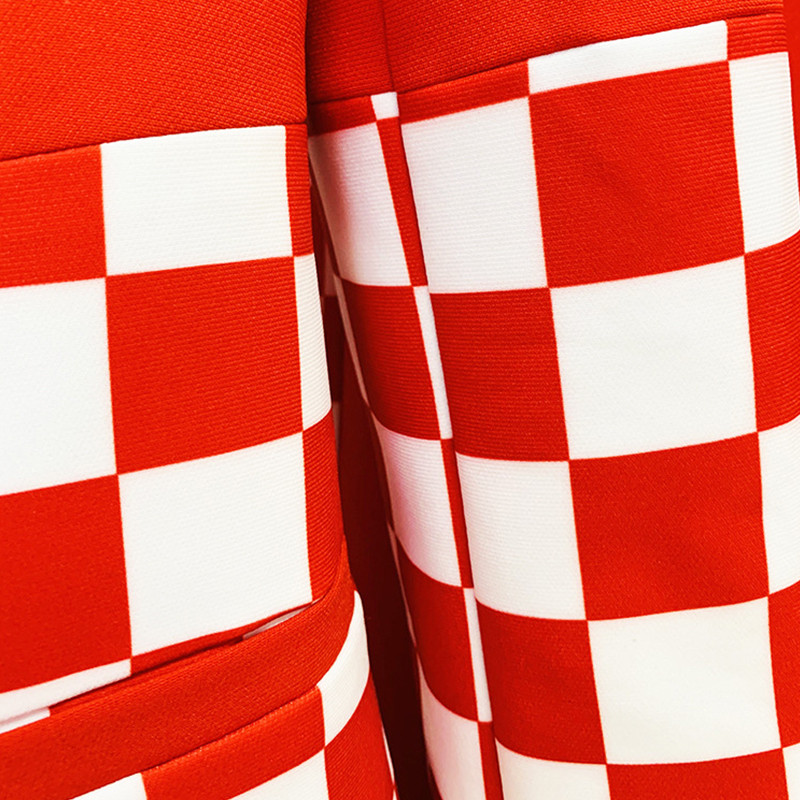 Pantaloni de înaltă calitate Blazer costume femei elegante, elegant, 2022, nou costum de pista de designer, cu un singur buton, blazer roșu, seturi de pantaloni evazați