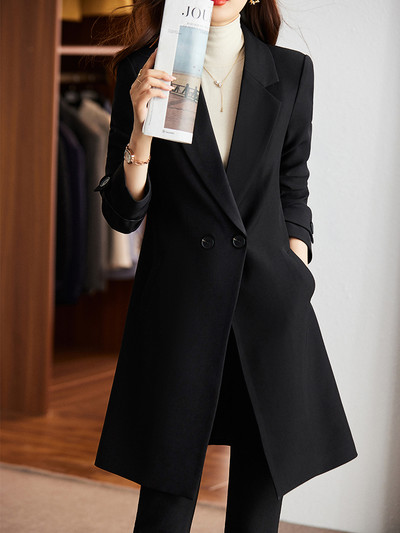 Blazer 2 Red Black Pant Wear Žensko odijelo Zimska jakna Jesenska i uredska plava Ženska odjeća Poslovni poslovni komplet Ženske duge hlače