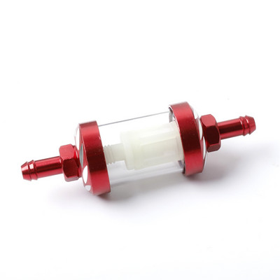 Pārdošanā 8mm/0,31" CNC alumīnija sakausējuma stikla motociklu gāzes degvielas benzīna eļļas filtra Moto aksesuāri ATV Dirt Pit Bike Motocr