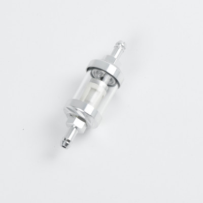 Pārdošanā 8mm/0,31" CNC alumīnija sakausējuma stikla motociklu gāzes degvielas benzīna eļļas filtra Moto aksesuāri ATV Dirt Pit Bike Motocr