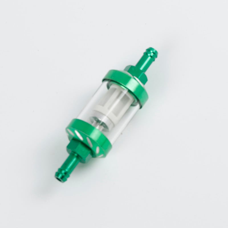 Pārdošanā 8mm/0,31" CNC alumīnija sakausējuma stikla motociklu gāzes degvielas benzīna eļļas filtra Moto aksesuāri ATV Dirt Pit Bike Motocr