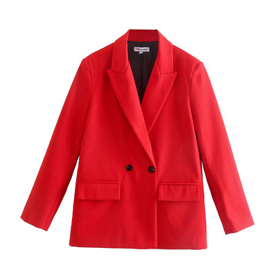 2021 sacou + pantaloni set 2 piese femei Blazer costum birou maneci lungi + pantaloni set 2 piese blazer traf seturi femei