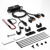 Motociklo USB greitasis įkroviklis SAE prie USB adapterio greito atjungimo kištukas, atsparus vandeniui 36 W QC3.0 greitas įkrovimas 3.0, įmontuotas išmanusis lustas