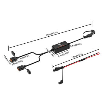 Мотоциклетно USB бързо зарядно SAE към USB адаптер Бързо изключващ щепсел Водоустойчив 36W QC3.0 Quick Charge 3.0 Вграден интелигентен чип