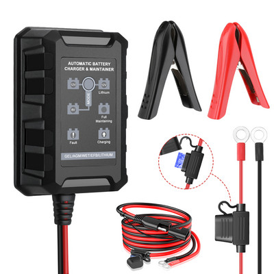 Bloopow 10AWG SAE 2 kontaktų greitas atjungimas su sandarinimo žiedo gnybtų laidų jungtimi su 15 A saugikliu, skirtu akumuliatoriaus įkroviklio kabelio jungtimi