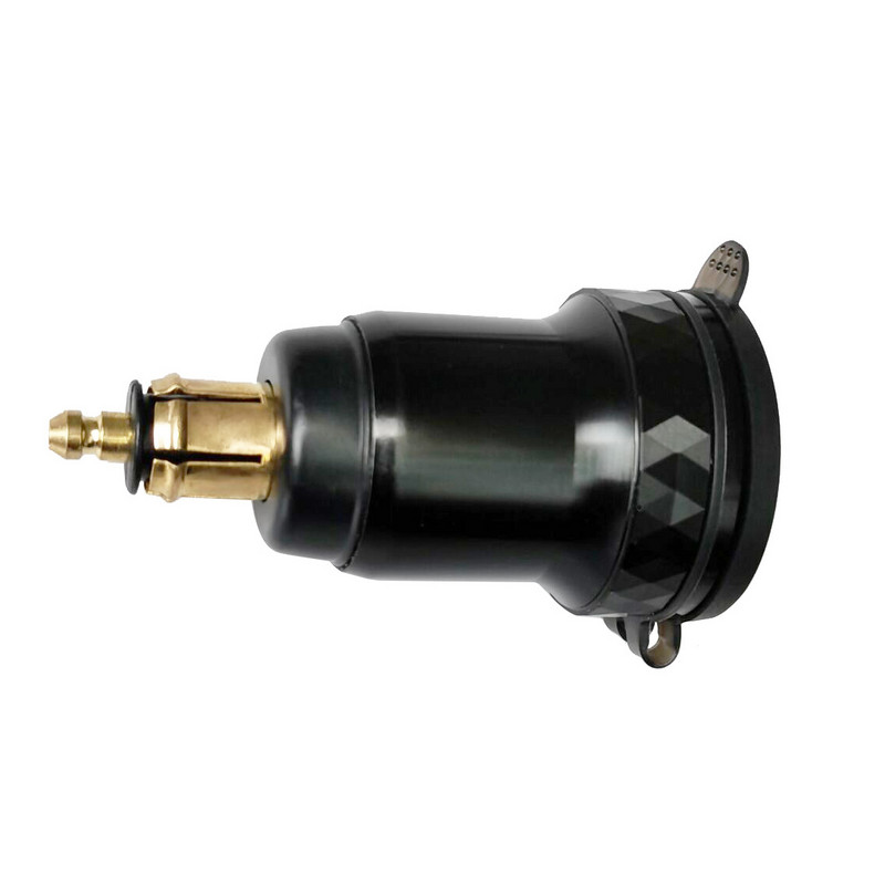 DIN „Hella“ kištukas prie greito įkrovimo 3.0 dvigubo USB įkroviklio adapterio, aliuminio su voltmetro jungikliu, skirtas BMW Triumph Tiger Ducati